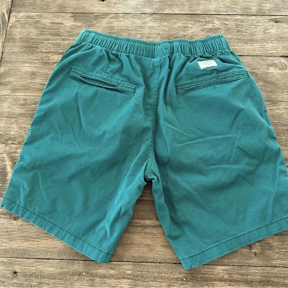 Katin Mens Small Dark Green‎ Cotton Pull On Shorts Surfing Casual Summer 8”